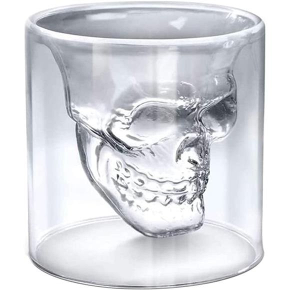 Cool Designed Skull Whiskey, Beer Wine Glass, Cocktail Halloween Party Decor - Picture 1 of 6